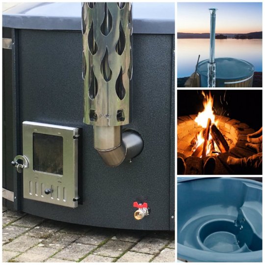 Vildmarksbad med indvendig ovn & luftjacuzzi
